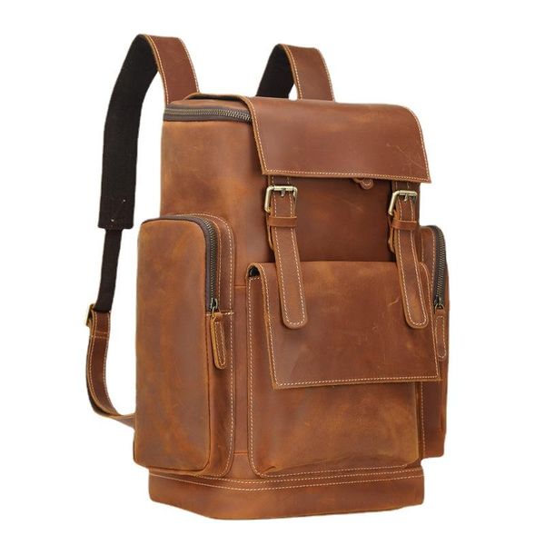 backpack light luxury fashion men's 2021 retro high-grade leather cowhide student school large capacity outdoor travel bag
backpack light luxury fashion men's 2021 retro high-grade leather cowhide student school large capacity outdoor travel bag