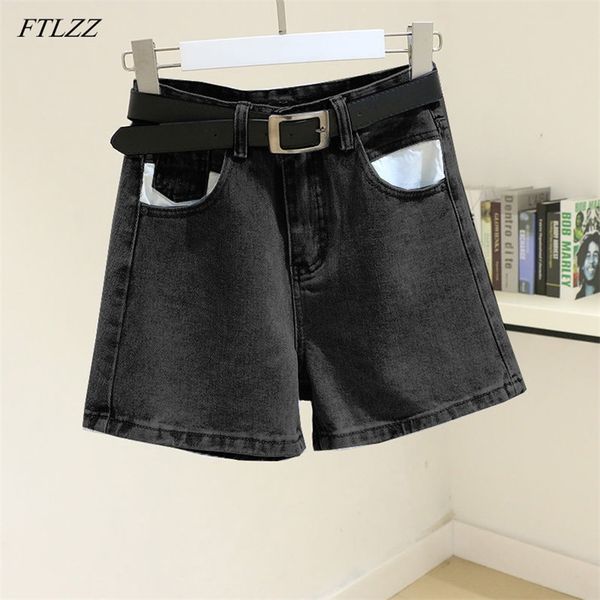 high waist women blue denim shorts summer streetwear female casual wide leg loose fit plus size 2xl jeans with belt 210430, Black
high waist women blue denim shorts summer streetwear female casual wide leg loose fit plus size 2xl jeans with belt 210430, Black