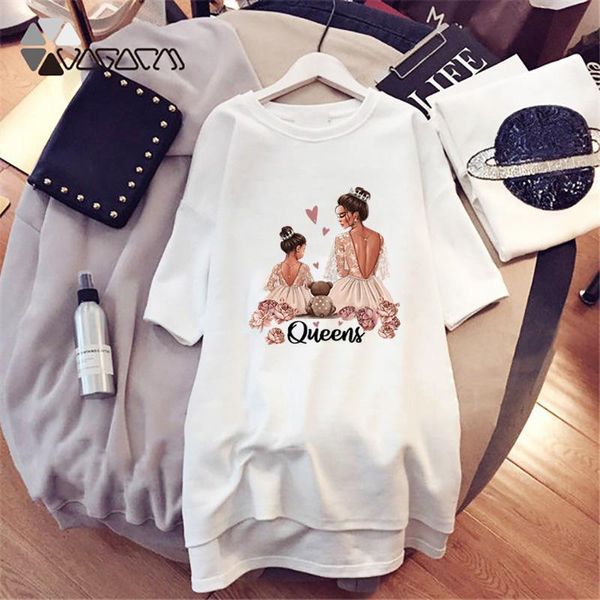 casual dresses 2021 women cartoon print mom and kids short sleeve mini dress loose straight t-shirt robe femme vestidos kawaii, Black;gray
casual dresses 2021 women cartoon print mom and kids short sleeve mini dress loose straight t-shirt robe femme vestidos kawaii, Black;gray
