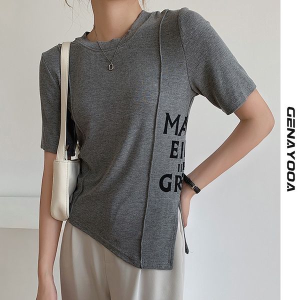 genayooa spring summer women fashion office ladies split print letter tshirt feminina slim female korean style 210417, White
genayooa spring summer women fashion office ladies split print letter tshirt feminina slim female korean style 210417, White