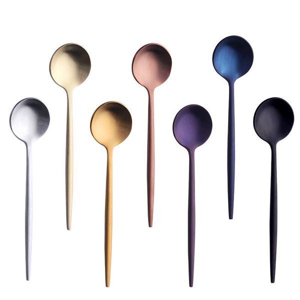 7pc/set thickened western restaurant coffee stirring spoon kitchen tableware 304 stainless steel colorful tea spoons
7pc/set thickened western restaurant coffee stirring spoon kitchen tableware 304 stainless steel colorful tea spoons