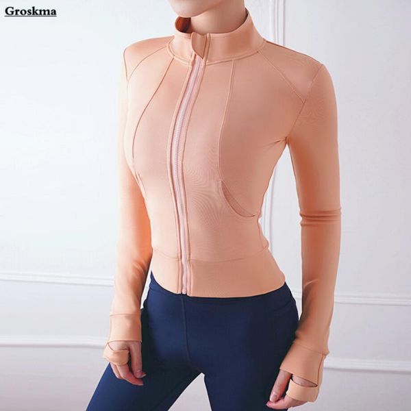 running jackets women sports training coats long sleeve zipper yoga clothing outdoor sportswear chandal hombre, Black;red
running jackets women sports training coats long sleeve zipper yoga clothing outdoor sportswear chandal hombre, Black;red