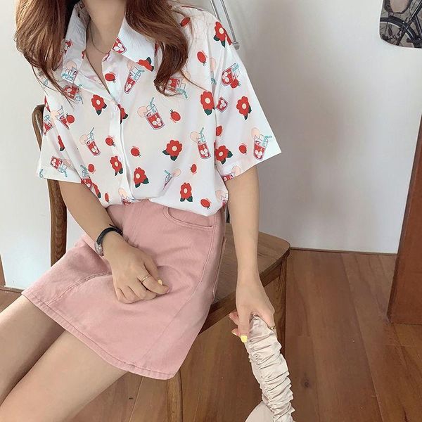 women's blouses & shirts zaily 2021 summer floral vacation style chic casual women regular single breasted female clothing, White
women's blouses & shirts zaily 2021 summer floral vacation style chic casual women regular single breasted female clothing, White