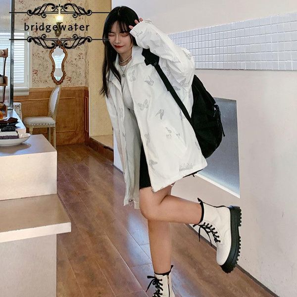 women's jackets bridgewater hoodies spring autumn white butterfly print loose harajuku style casual pleated thin design jacket, Black;brown
women's jackets bridgewater hoodies spring autumn white butterfly print loose harajuku style casual pleated thin design jacket, Black;brown