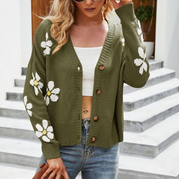 women's knits & tees coat winter/autumn 2021 cardigan sweater floral pattern v neck autumn winter single breasted long sleeve knitted, White
women's knits & tees coat winter/autumn 2021 cardigan sweater floral pattern v neck autumn winter single breasted long sleeve knitted, White