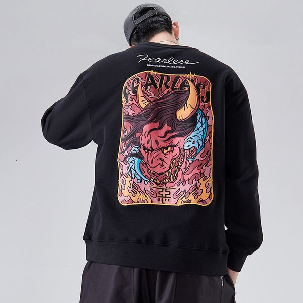 hoodies autumn fashion embroidery printing devil street hip hop hiphop loose round neck sweater men's brand top, Black
hoodies autumn fashion embroidery printing devil street hip hop hiphop loose round neck sweater men's brand top, Black