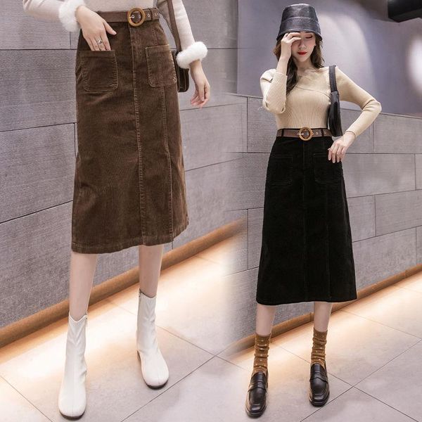 skirts women 2021 autumn winter fashion slim package hip female solid color corduroy ladies high waist split w805, Black
skirts women 2021 autumn winter fashion slim package hip female solid color corduroy ladies high waist split w805, Black