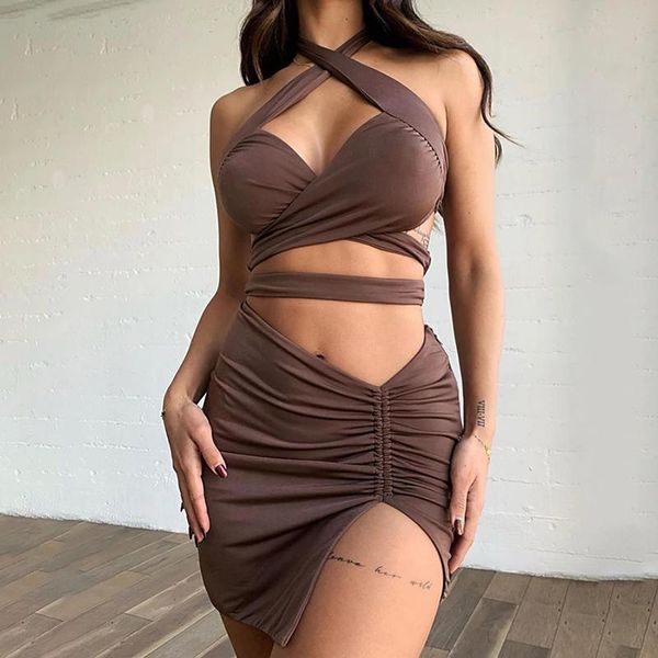casual dresses 2021 summer style women's lace-up self-cultivation vest split hip dress suit brown street hipster and beautiful, Black;gray
casual dresses 2021 summer style women's lace-up self-cultivation vest split hip dress suit brown street hipster and beautiful, Black;gray