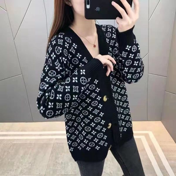 womens oversize sweater vintage clothing printing knit cardigan women printed loose and lazy knit cardigan top, White;black
womens oversize sweater vintage clothing printing knit cardigan women printed loose and lazy knit cardigan top, White;black