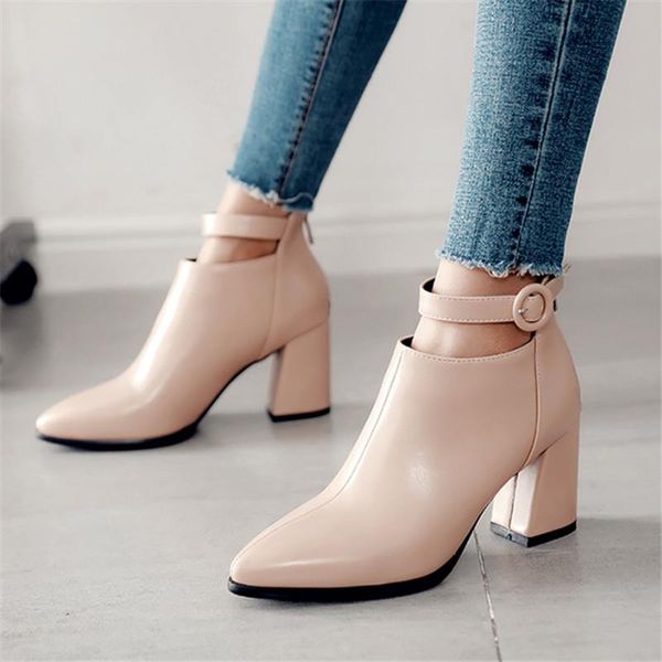 boots 2021 women fashion ankle elegant pointed toe square high heel zipper autumn winter casual beige wine red black
boots 2021 women fashion ankle elegant pointed toe square high heel zipper autumn winter casual beige wine red black