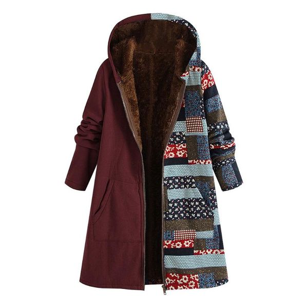 women warm vintage coat hooded parka plus size winter solid pockets thicker zipper outwear casual 2021 women's jackets, Black;brown
women warm vintage coat hooded parka plus size winter solid pockets thicker zipper outwear casual 2021 women's jackets, Black;brown