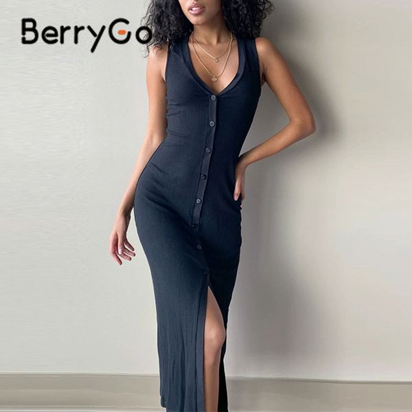 berrygo night club solid midi dresses slim knit cotton button women summer v-neck holiday sleeveless spring 210513, Black;gray
berrygo night club solid midi dresses slim knit cotton button women summer v-neck holiday sleeveless spring 210513, Black;gray