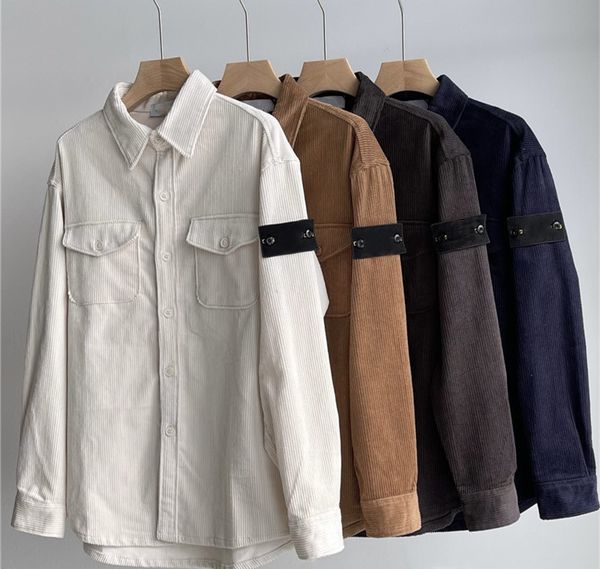 designer jacket shirt stone jackets men women sweatshirt fashion vintage loose-fitting corduroy coat embroidered badge long-sleeved, Black;brown
designer jacket shirt stone jackets men women sweatshirt fashion vintage loose-fitting corduroy coat embroidered badge long-sleeved, Black;brown