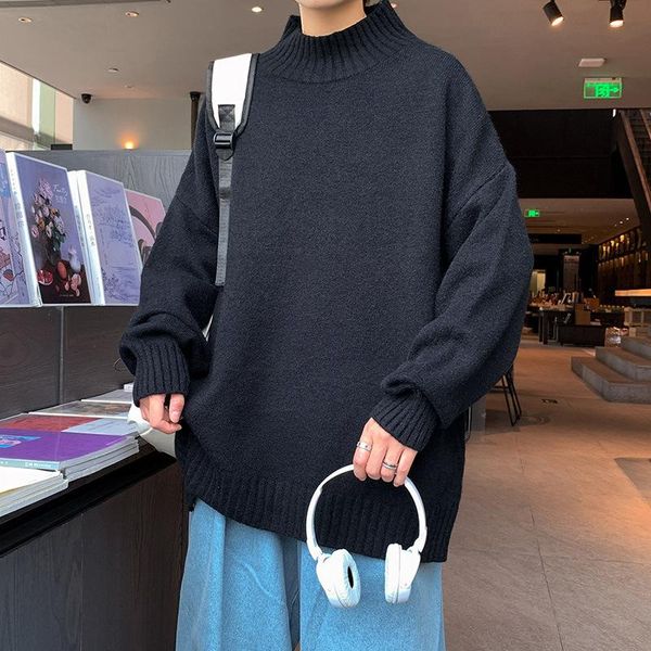 men's sweaters autumn sweater men half high collar winter sweatwer solid color turtleneck oversized fashion clothing korean, White;black
men's sweaters autumn sweater men half high collar winter sweatwer solid color turtleneck oversized fashion clothing korean, White;black