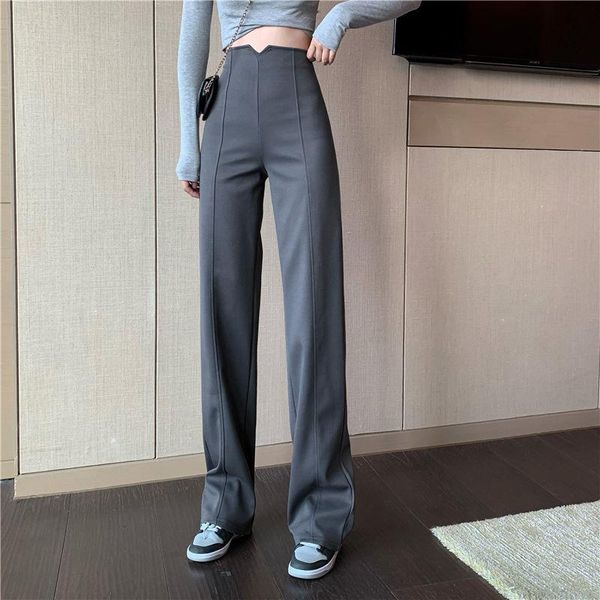 women's pants & capris 2021 women autumn winter elegant straight pant lady solid high waist wide leg female casual vintage loose suit t, Black;white
women's pants & capris 2021 women autumn winter elegant straight pant lady solid high waist wide leg female casual vintage loose suit t, Black;white