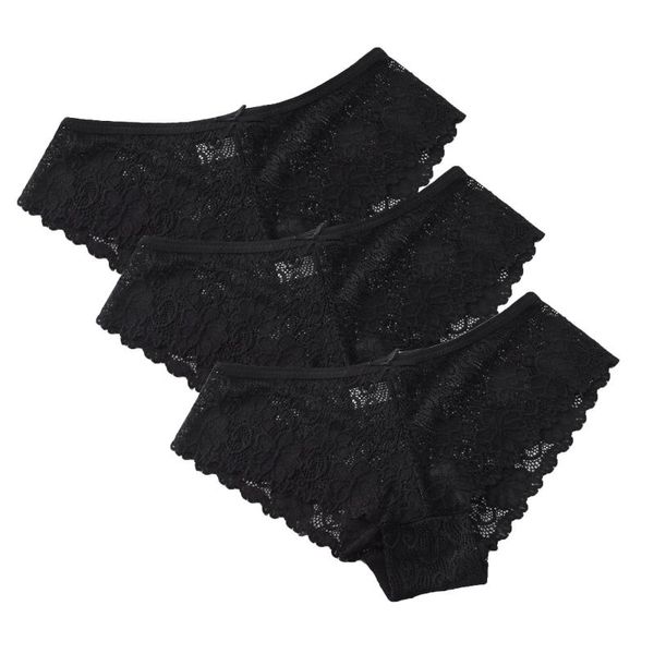 women's panties 3 pcs for woman underwear color lace breathable soft lingerie female briefs panty transparent underpants, Black;pink
women's panties 3 pcs for woman underwear color lace breathable soft lingerie female briefs panty transparent underpants, Black;pink
