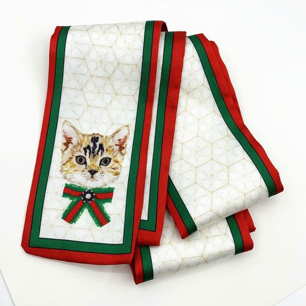 scarves cat printed scarf women silk bag skinny wrist towel foulard neckerchief headband for ladies sj298, Blue;gray
scarves cat printed scarf women silk bag skinny wrist towel foulard neckerchief headband for ladies sj298, Blue;gray