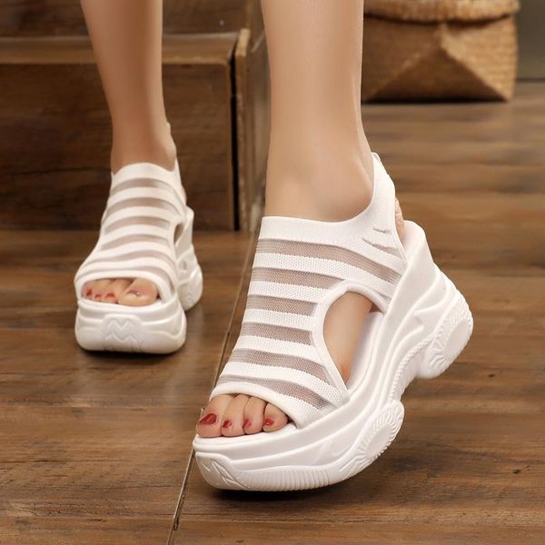 sandals 2021 summer women platform fashion white 8 cm increasing thick sole casual shoes female, Black
sandals 2021 summer women platform fashion white 8 cm increasing thick sole casual shoes female, Black