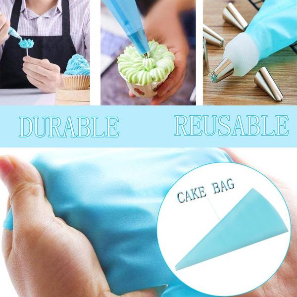 reusable eva pastry bag kit with couplers cream frosting piping fondant cake decorating kitchen gadget sets 12pcs baking & tools
reusable eva pastry bag kit with couplers cream frosting piping fondant cake decorating kitchen gadget sets 12pcs baking & tools