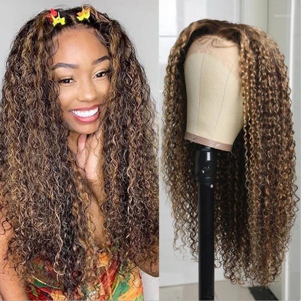 ombre highlight curly lace front wig pre plucked glueless human hair mongolian sassy curl 13x4 frontal for women wigs1, Black;brown
ombre highlight curly lace front wig pre plucked glueless human hair mongolian sassy curl 13x4 frontal for women wigs1, Black;brown