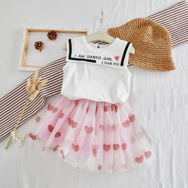 baby girl clothes kids dress toddler girls sleeveless solid letter print +skirt tutu set clothing sets, White
baby girl clothes kids dress toddler girls sleeveless solid letter print +skirt tutu set clothing sets, White