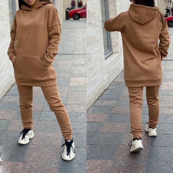 women's two piece pants tracksuit long hoodies joggers set 2021 winter warm pocket sweatshirt trouser sets female casual sportswear lad, White
women's two piece pants tracksuit long hoodies joggers set 2021 winter warm pocket sweatshirt trouser sets female casual sportswear lad, White