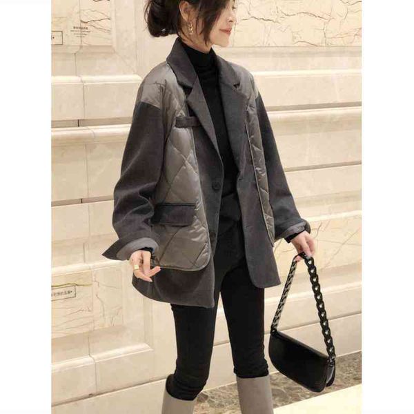 women's fur & faux women 's fake two - piece suit collar long-sleeved cotton -padded jacket fall winter fashion slimming coat id37, Black
women's fur & faux women 's fake two - piece suit collar long-sleeved cotton -padded jacket fall winter fashion slimming coat id37, Black