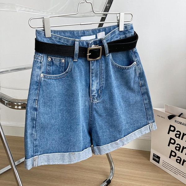 women's shorts hemmed high waist denim women 2021 summer loose fashion a-line wide leg pants, White;black
women's shorts hemmed high waist denim women 2021 summer loose fashion a-line wide leg pants, White;black