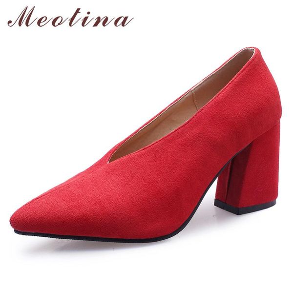 dress shoes meotina high heels women pumps flock chunky party fashion pointed toe glove lady red 2021 plus size 33-46, Black
dress shoes meotina high heels women pumps flock chunky party fashion pointed toe glove lady red 2021 plus size 33-46, Black
