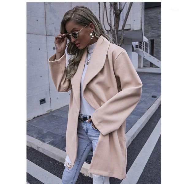 women's wool & blends women elegant long coat solid color sleeve chic outerwear overcoat autumn winter 2021 lapel ladies coats, Black
women's wool & blends women elegant long coat solid color sleeve chic outerwear overcoat autumn winter 2021 lapel ladies coats, Black