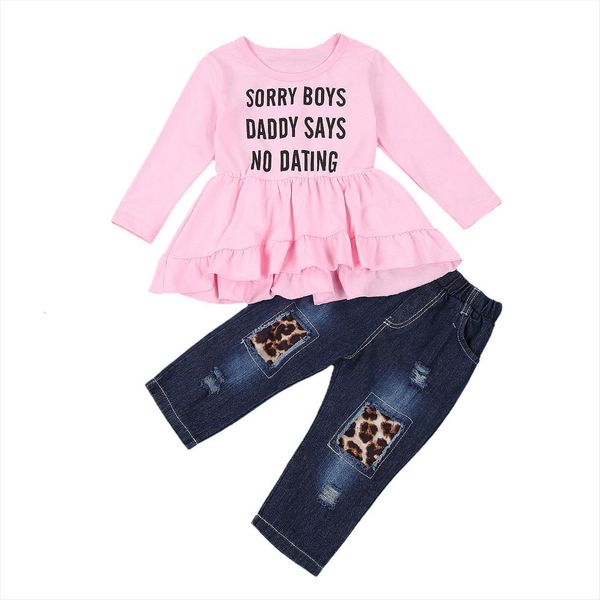 infant kids baby girl long sleeve pants suit pocket 2pcs set letter dress ripped jeans outfit spring autumn, White
infant kids baby girl long sleeve pants suit pocket 2pcs set letter dress ripped jeans outfit spring autumn, White