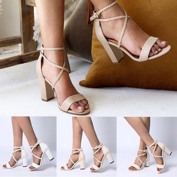 women sandals summer open toe buckle thick high heel casual shoes fashion lady shallow footwear apr 25, Black
women sandals summer open toe buckle thick high heel casual shoes fashion lady shallow footwear apr 25, Black