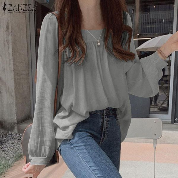 women's blouses & shirts zanzea femme streetwear solid color o neck blusas stylish full sleeve female costume tunic chemise, White
women's blouses & shirts zanzea femme streetwear solid color o neck blusas stylish full sleeve female costume tunic chemise, White