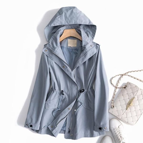 women's trench coats women overcoat coat 2021 autumn korean short drawstring windbreaker hooded jacket elegant casual loose mid-length, Tan;black
women's trench coats women overcoat coat 2021 autumn korean short drawstring windbreaker hooded jacket elegant casual loose mid-length, Tan;black