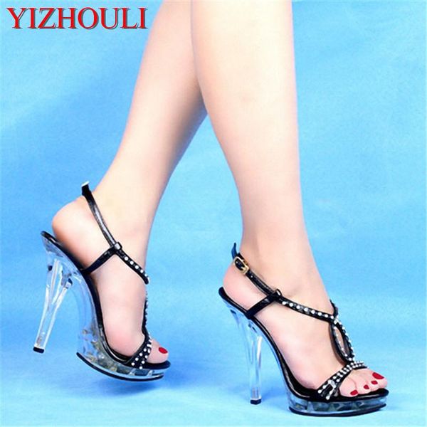 bright piece decorates 12 centimeters super high heel, the transparent sole fashionable sandal of stage show shoe lady dress shoes, Black
bright piece decorates 12 centimeters super high heel, the transparent sole fashionable sandal of stage show shoe lady dress shoes, Black