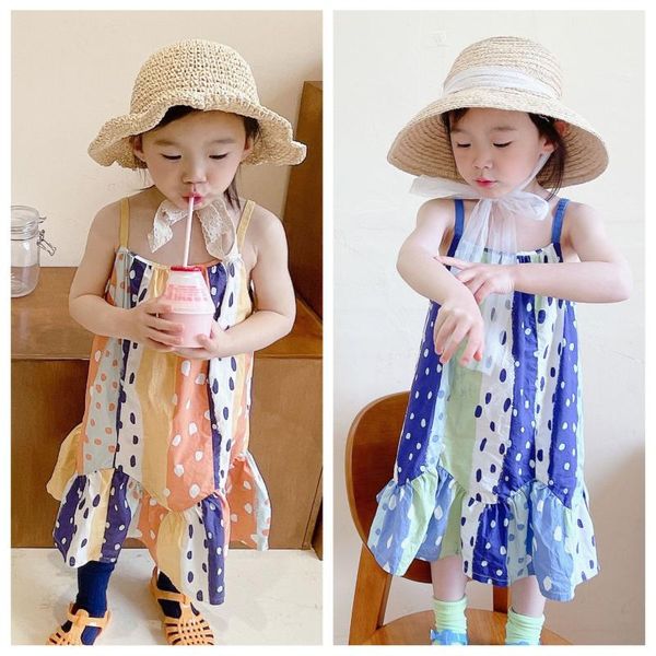summer girls polka dots sling dress for kids holiday sleeveless sundress cotton ruffels clothing girl's dresses, Red;yellow
summer girls polka dots sling dress for kids holiday sleeveless sundress cotton ruffels clothing girl's dresses, Red;yellow