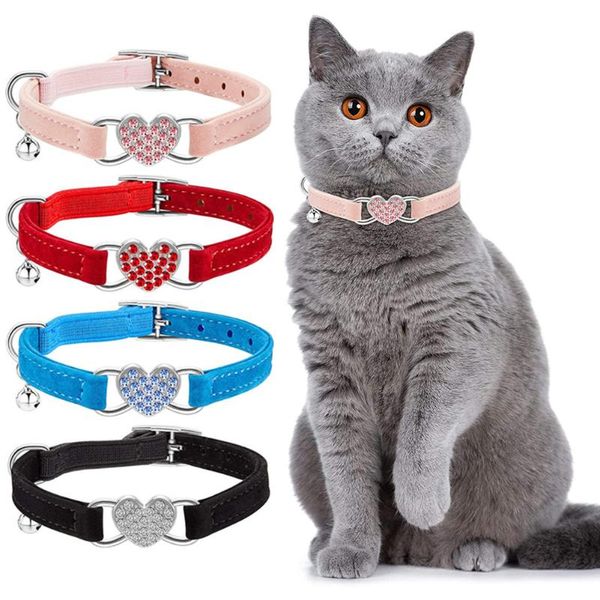 cat collars & leads adjustable necklace collar with heart rhinestone and bell soft velvet for kitten puppy chihuahua dog pet accessories
cat collars & leads adjustable necklace collar with heart rhinestone and bell soft velvet for kitten puppy chihuahua dog pet accessories