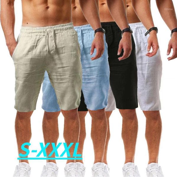 men's shorts summer style casual sports cotton and linen comfortable fashion jogging pants, White;black
men's shorts summer style casual sports cotton and linen comfortable fashion jogging pants, White;black
