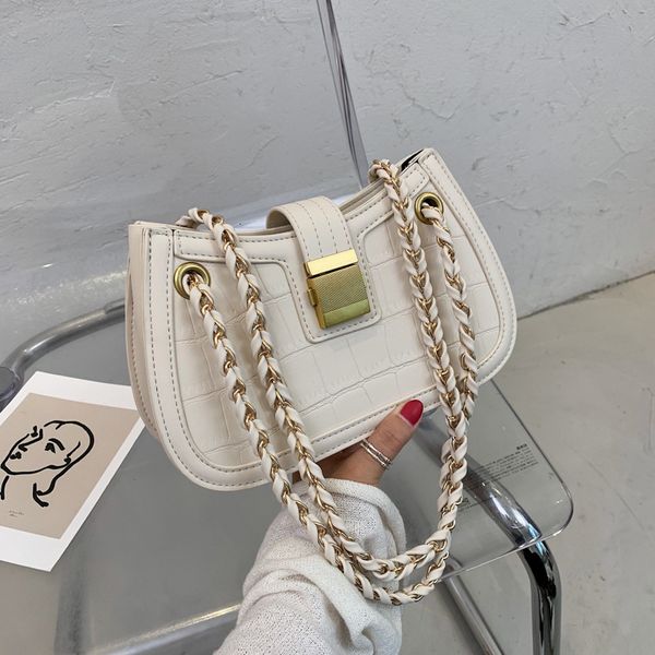 french single shoulder women's 2021 fashion versatile chain messenger bag