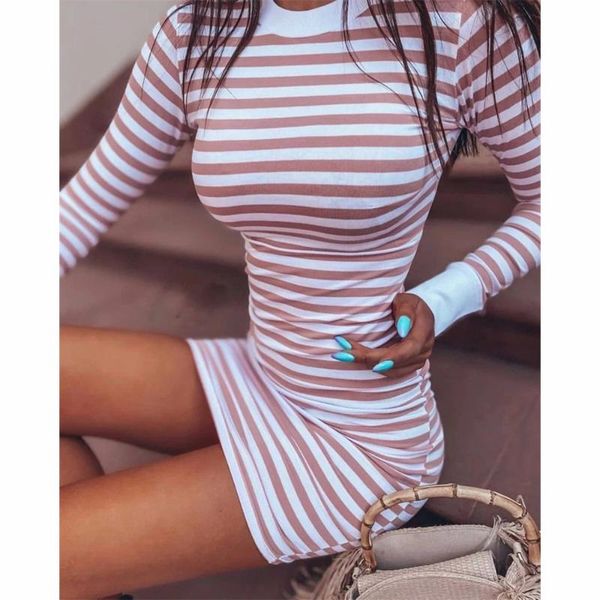 casual dresses autumn striped print o-neck long sleeve slim mini dress women package hip straight elegant vestidos streetwear, Black;gray
casual dresses autumn striped print o-neck long sleeve slim mini dress women package hip straight elegant vestidos streetwear, Black;gray