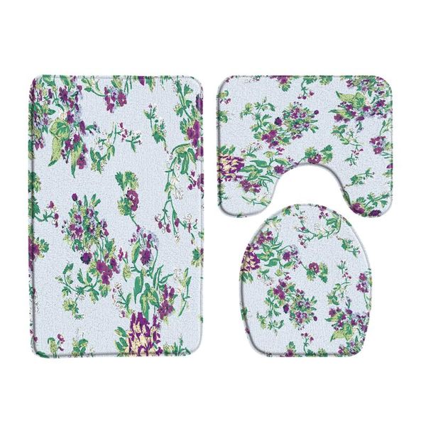 bath mats purple flowers mat 3 piece set plant floral bathroom rug bathtub decoration carpet anti-slip toilet products
bath mats purple flowers mat 3 piece set plant floral bathroom rug bathtub decoration carpet anti-slip toilet products