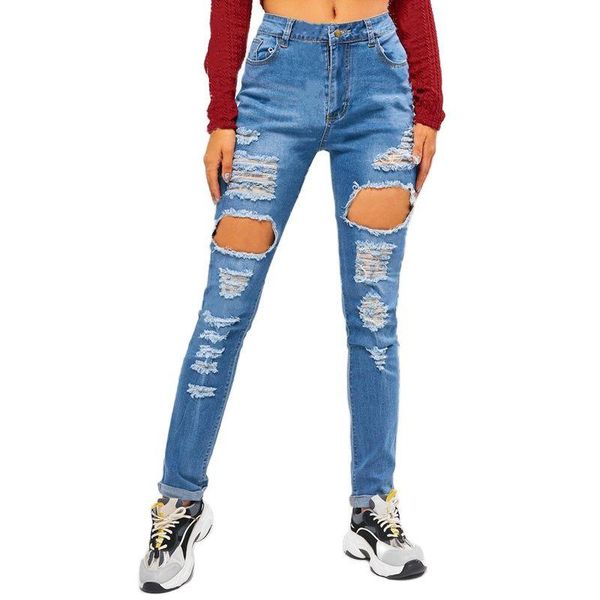 women's jeans blue ripped women high waist straight leg streetwear denim trousers lady solid color slim pants 2021 summer female
women's jeans blue ripped women high waist straight leg streetwear denim trousers lady solid color slim pants 2021 summer female