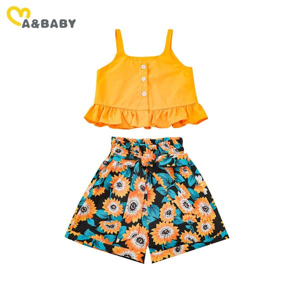 summer toddler kid child girls clothes set ruffles button vest flower shorts outfits clothing costumes 210515, White
summer toddler kid child girls clothes set ruffles button vest flower shorts outfits clothing costumes 210515, White