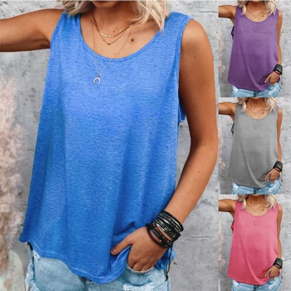 women's t-shirt 2021 summer casual round neck vest female solid color sleeveless tee clothes for woman, White
women's t-shirt 2021 summer casual round neck vest female solid color sleeveless tee clothes for woman, White