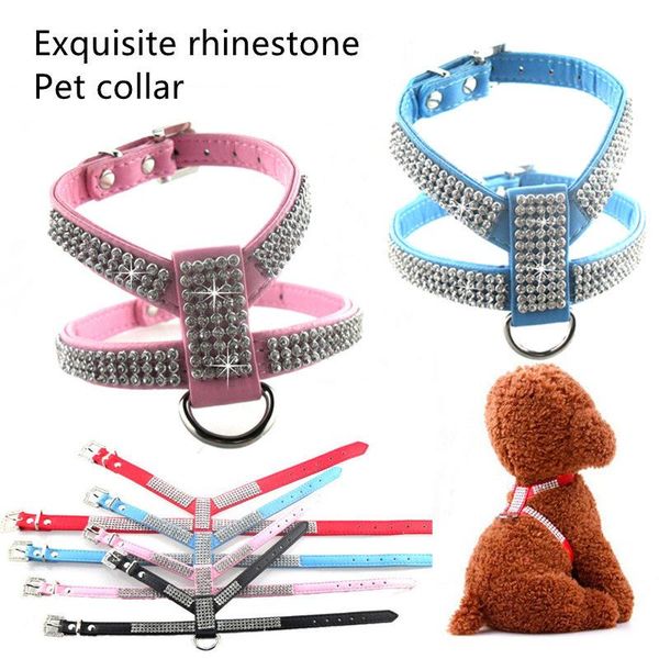 bling rhinestone puppy cat collars adjustable leather collar for dogs cats chest strap chihuahua pug yorkshire dog & leashes
bling rhinestone puppy cat collars adjustable leather collar for dogs cats chest strap chihuahua pug yorkshire dog & leashes