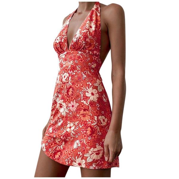 casual dresses summer deep v neck sleeveless ladise dress elegant women floral backless vintage holiday sling vestidos, Black;gray
casual dresses summer deep v neck sleeveless ladise dress elegant women floral backless vintage holiday sling vestidos, Black;gray
