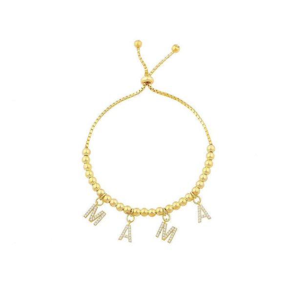 link, chain 5pcs, mama mom mother charm bracelet gold color link adjustable zircon trendy jewelry, Black
link, chain 5pcs, mama mom mother charm bracelet gold color link adjustable zircon trendy jewelry, Black