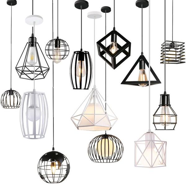 pendant lamps retro industrial iron lights vintage indoor lighting corridor black white e27 led light loft cage pyramid hanging
pendant lamps retro industrial iron lights vintage indoor lighting corridor black white e27 led light loft cage pyramid hanging