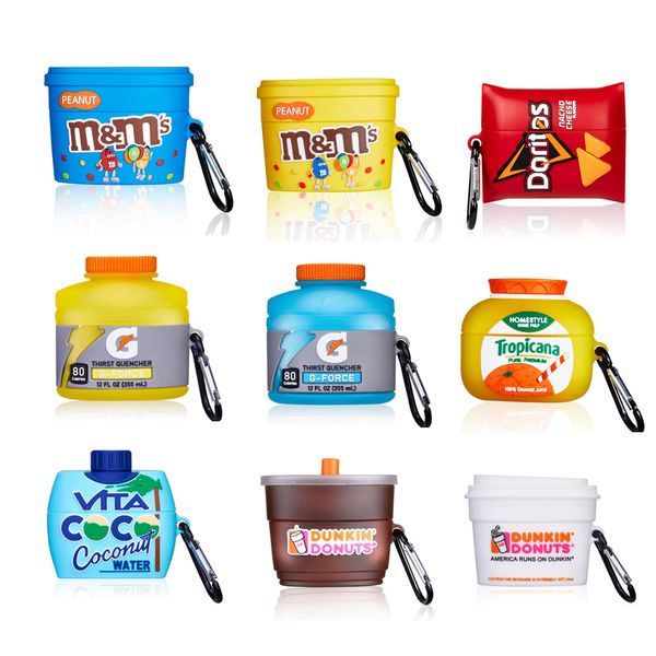 3d cute snacks food chips chocolate drinks cases anti-fall headphones protective siicone case for airpods 1 & 2 pro bluetooth earphone cover
3d cute snacks food chips chocolate drinks cases anti-fall headphones protective siicone case for airpods 1 & 2 pro bluetooth earphone cover