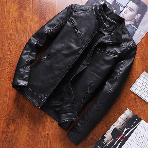 men's fur & faux autumn streetwear moto leather jacket men black brown mens real pu casaco slim fit jaqueta couro masculina w1326
men's fur & faux autumn streetwear moto leather jacket men black brown mens real pu casaco slim fit jaqueta couro masculina w1326